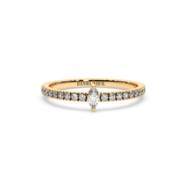 GOLD MARQUISE RING