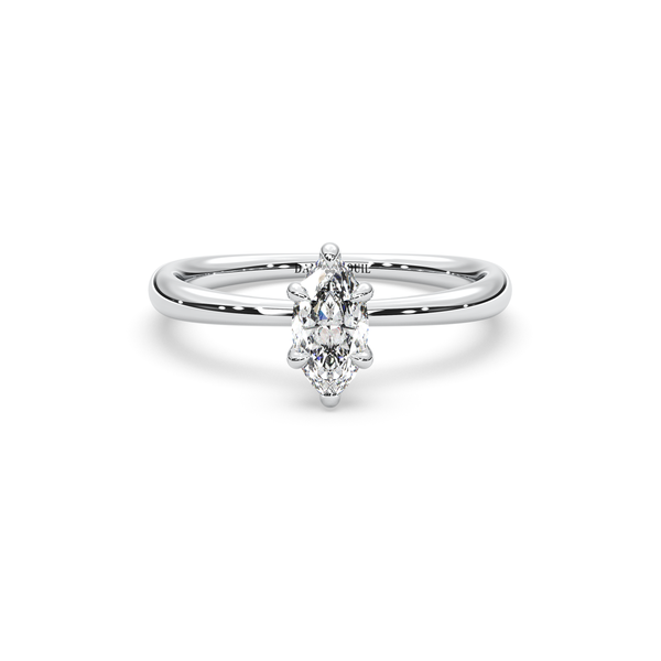Solitaire Ring with Pear-Cut Zircon