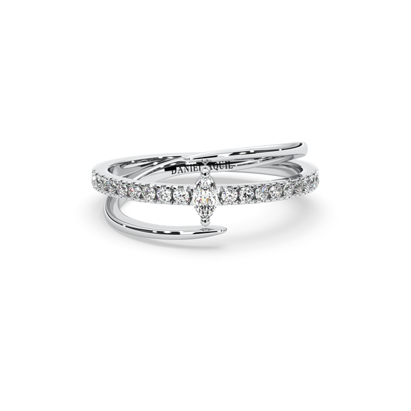 MARQUISE ELEGANCE DOUBLE WRAP RING
